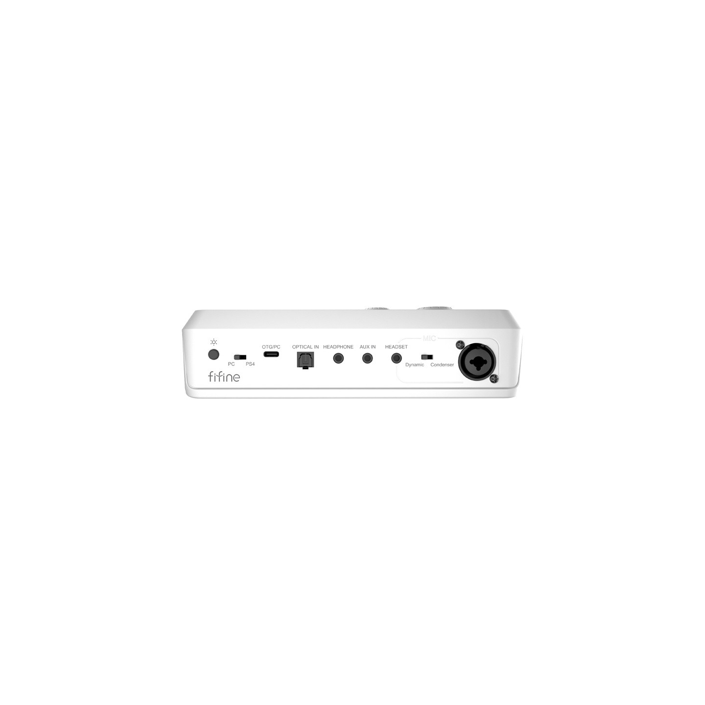 Fifine SC8W RGB gaming mixer (white)