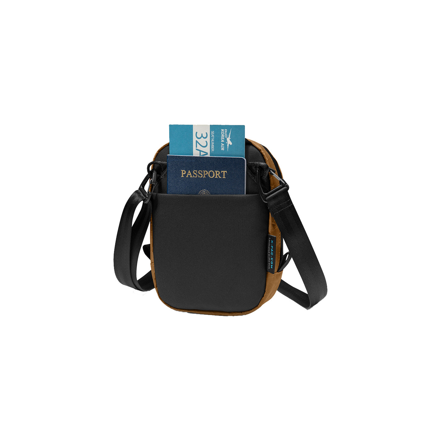 TOMTOC Aviator-T37 travel bag with shoulder strap X-Pac 1.3L (brown)