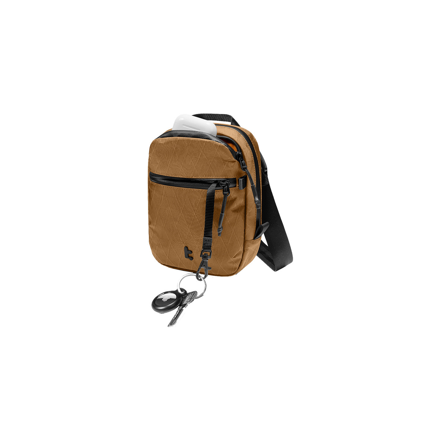 TOMTOC Aviator-T37 travel bag with shoulder strap X-Pac 1.3L (brown)