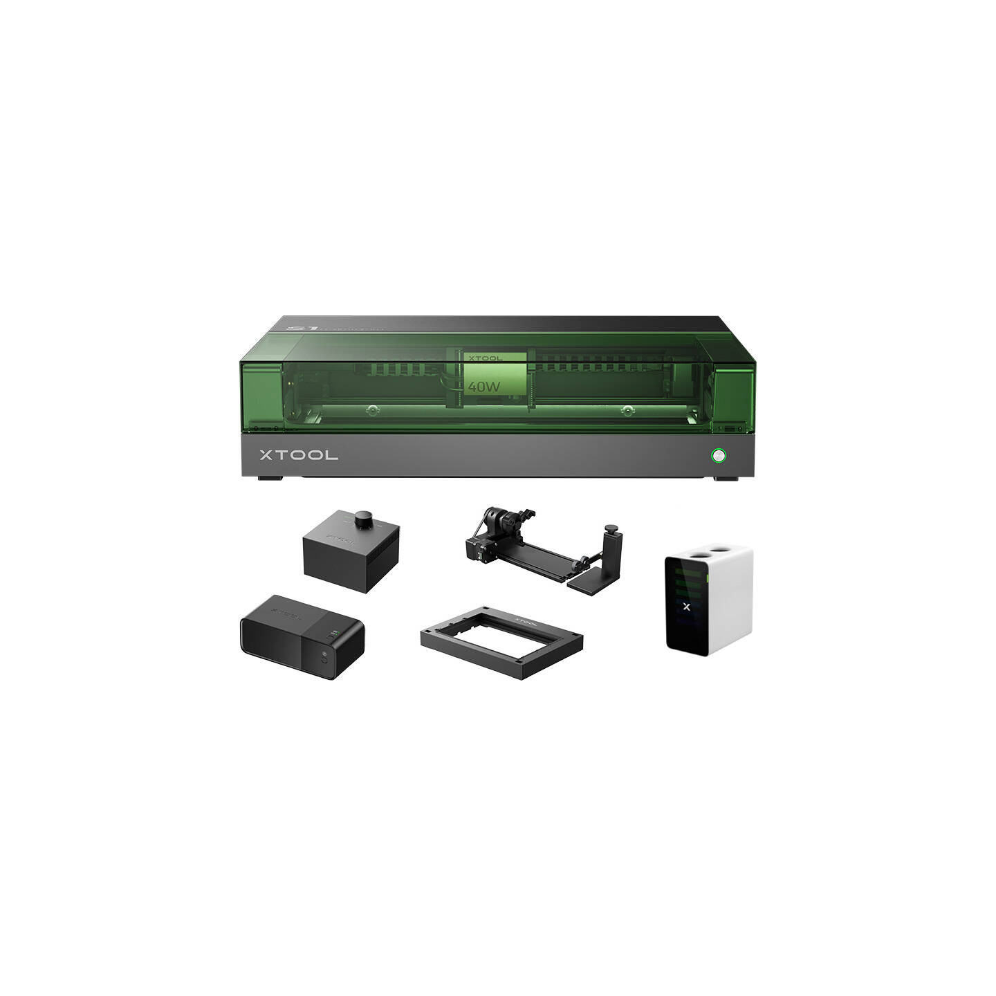 xTool S1 40W 2-in-1 Laser Engraver - All-in-One Kit (Black)