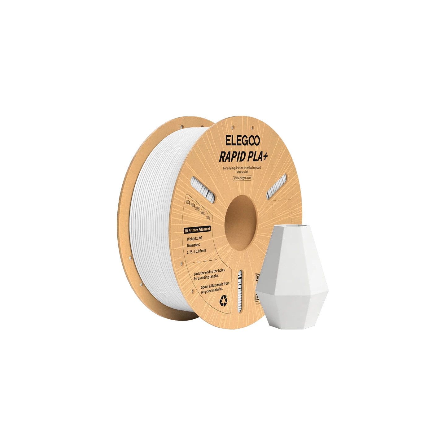 ELEGOO Rapid PLA+ Filament (White)