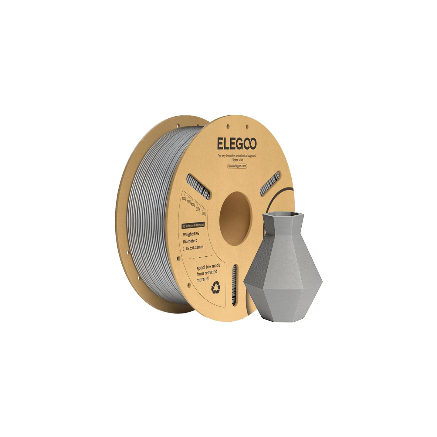 ELEGOO PLA+ Filament (Star Gray)