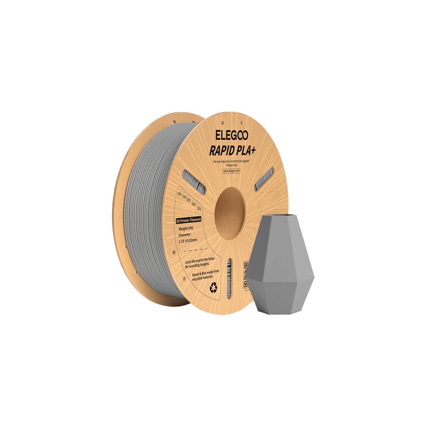 ELEGOO Rapid PLA+ Filament (Gray)