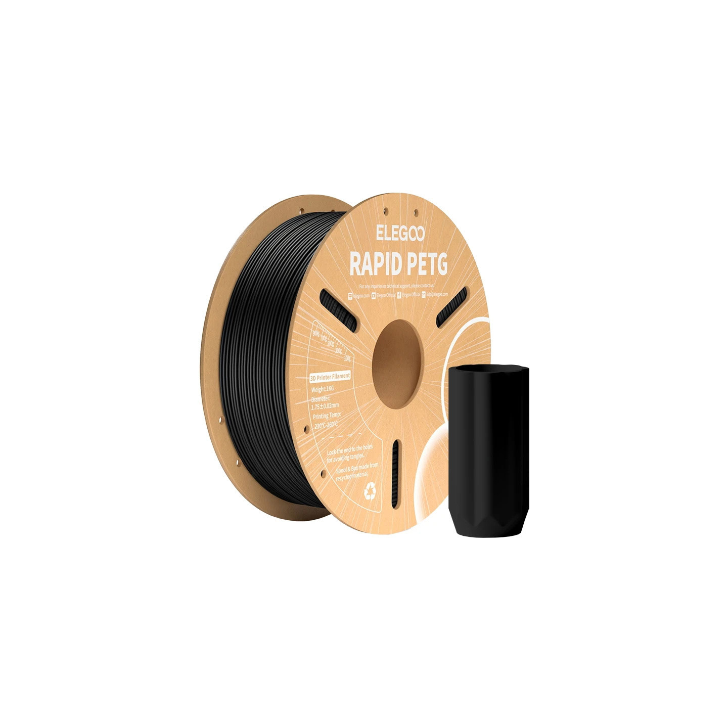 ELEGOO Rapid PETG Filament (Black)