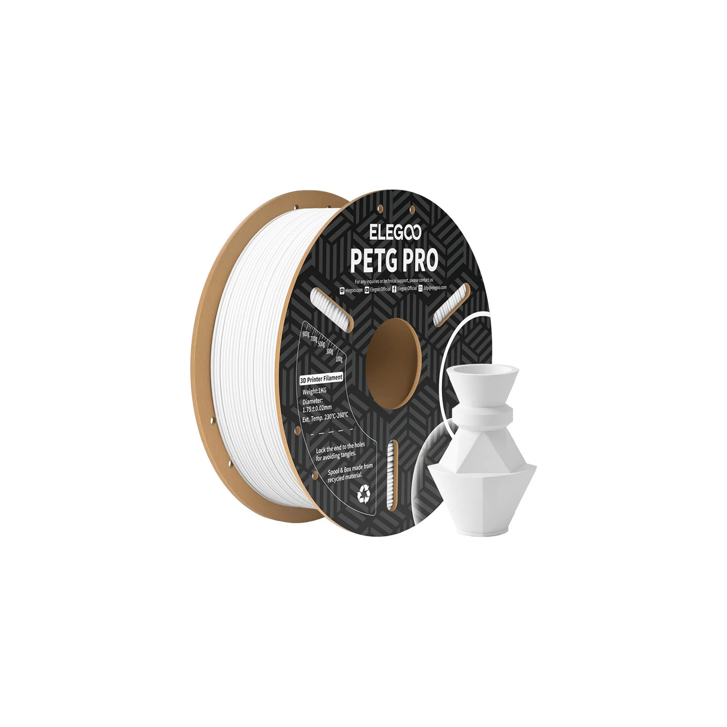ELEGOO PETG Pro Filament (White)