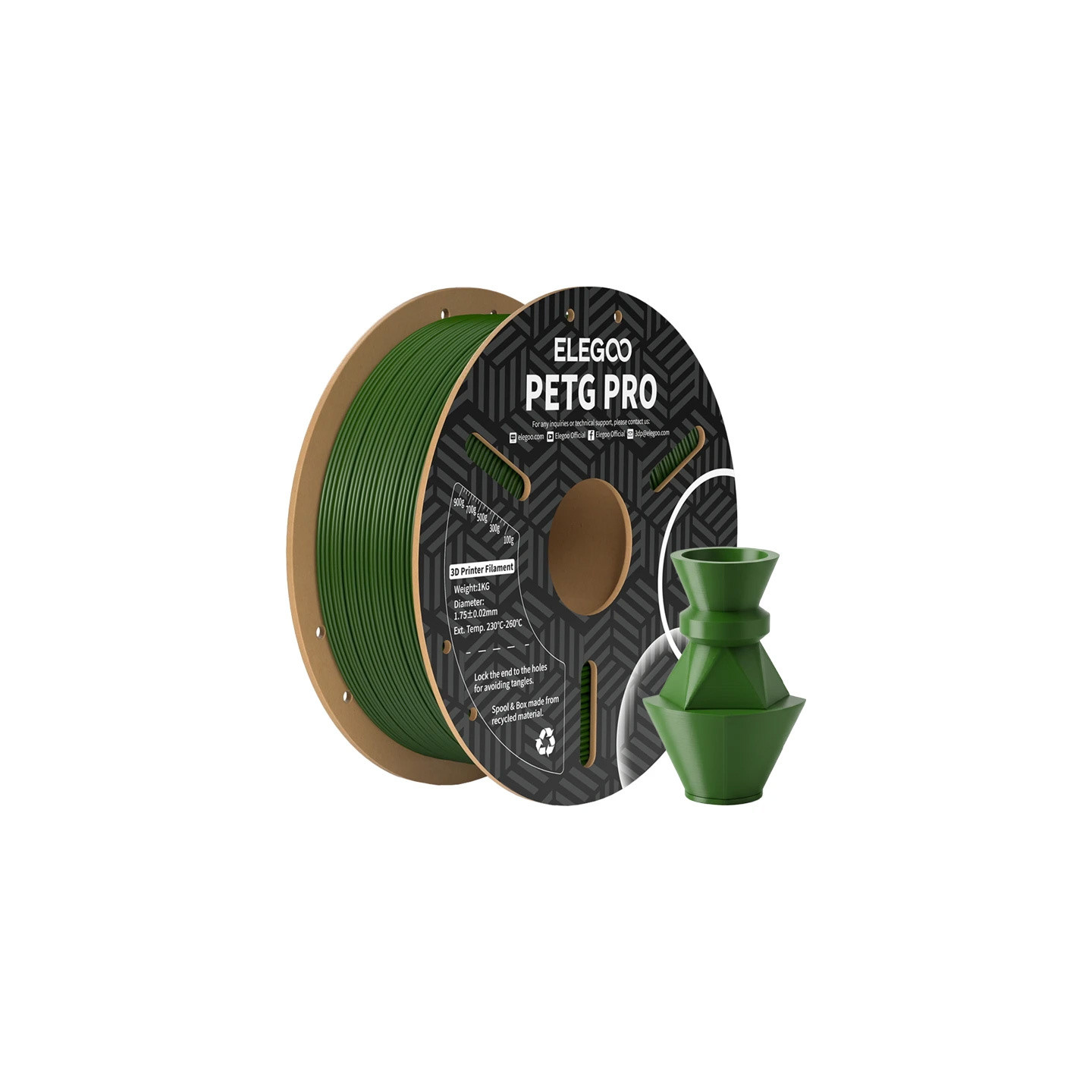 ELEGOO PETG Pro Filament (Olive Green)