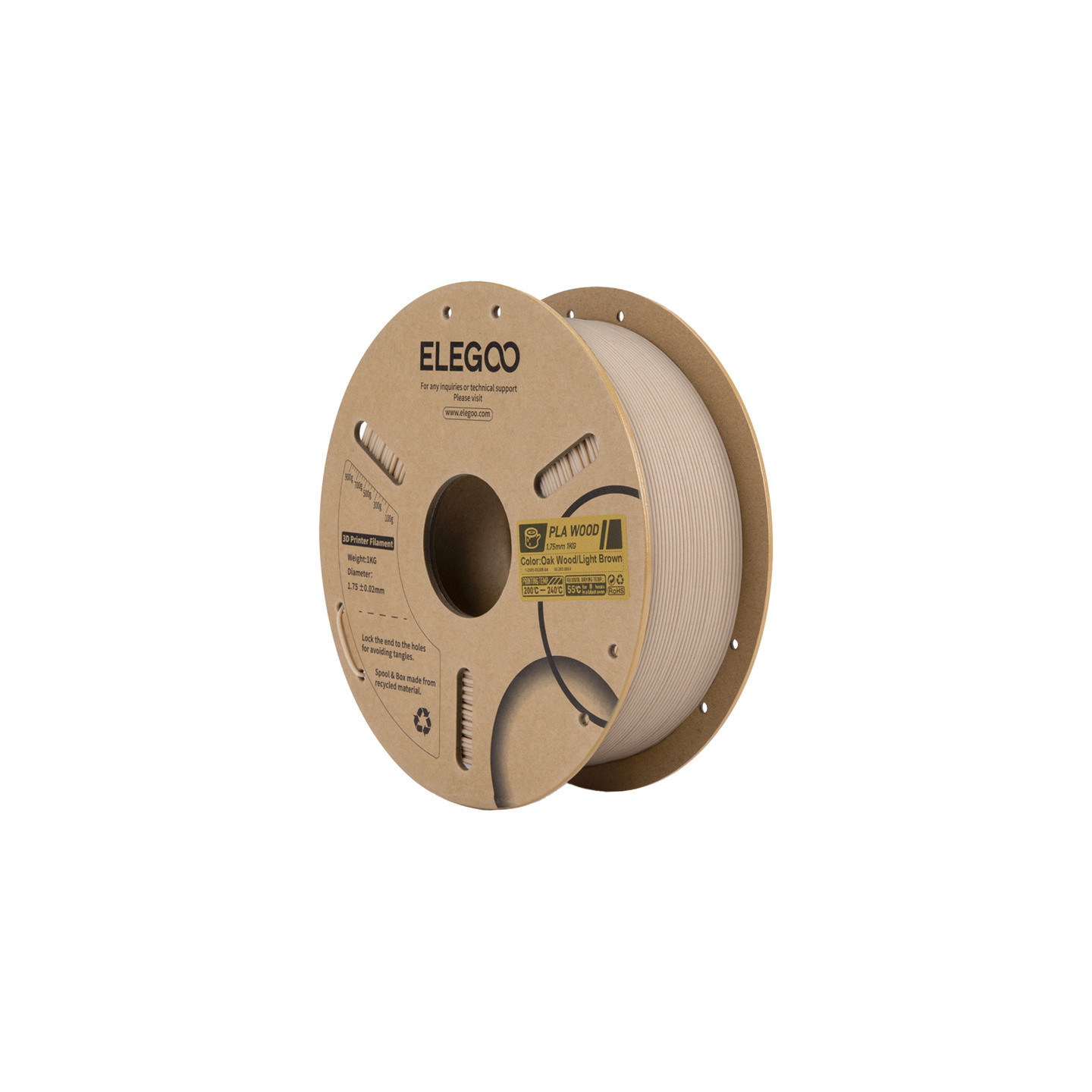 PLA Wood filament (light oak)