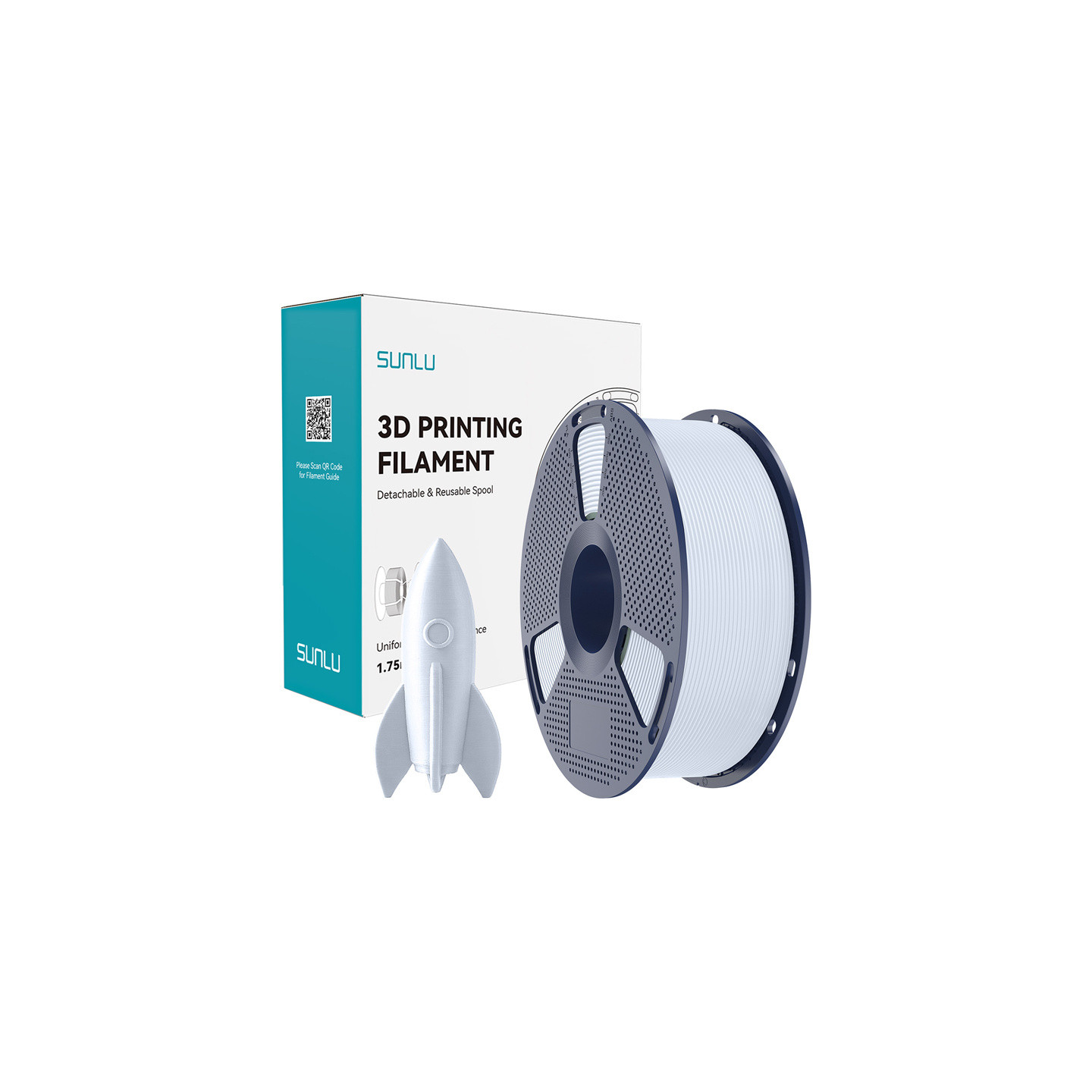 Sunlu High-Speed PLA Filament - White