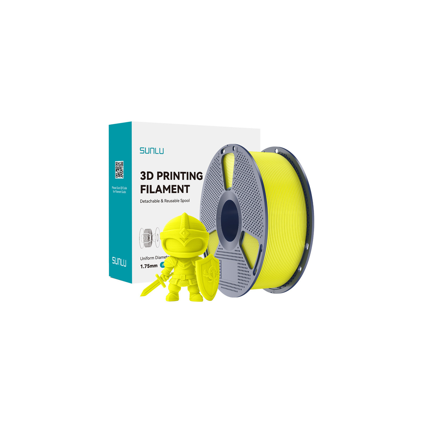 Sunlu PLA+ Filament (Yellow)