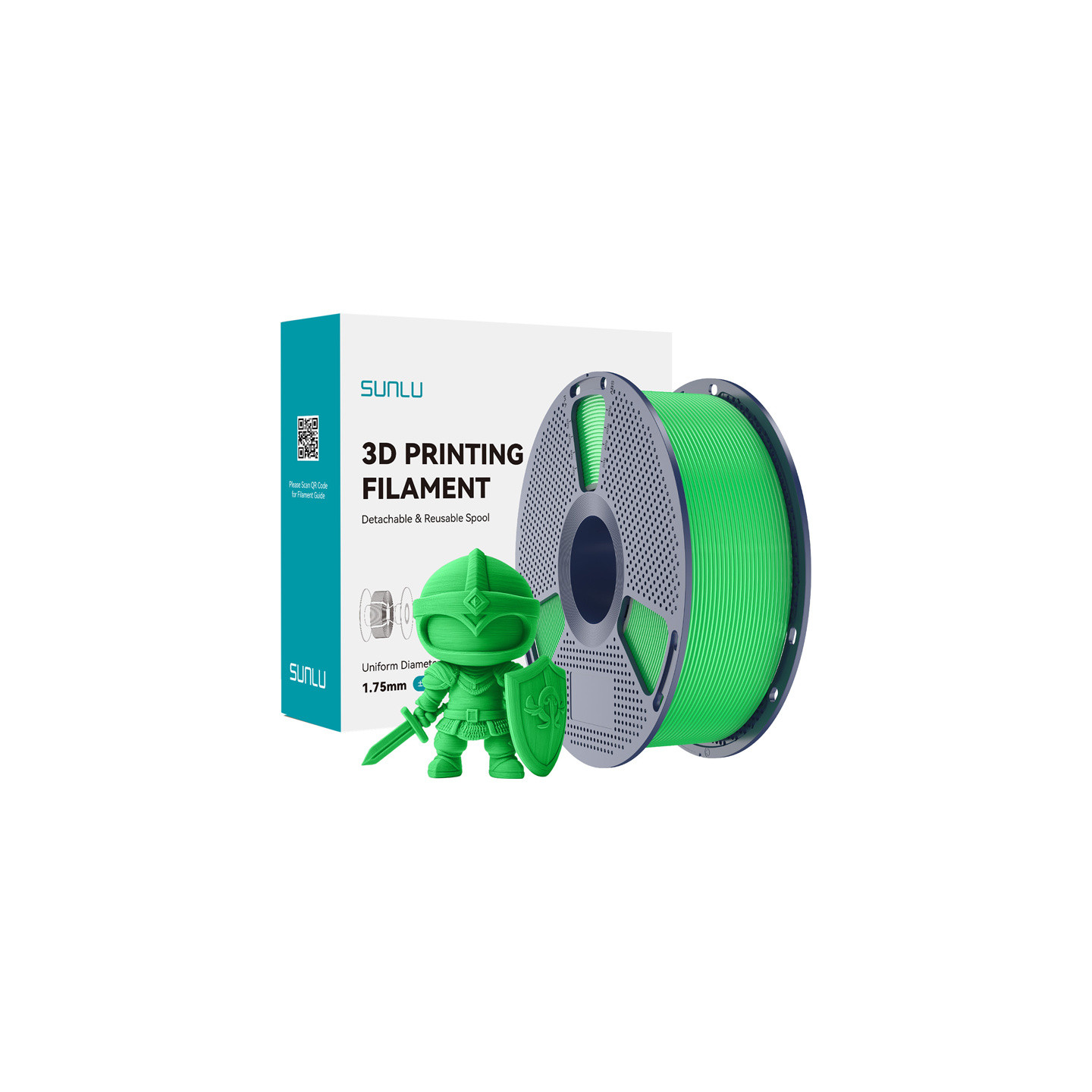 Sunlu PLA+ Filament (Green)